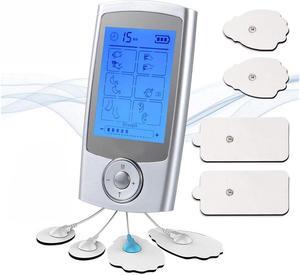 Rechargeable ens Unit FDA Cleared 16 Modes Electric Muscle Stimulator TENS EMS Machine with 8 Pads Pain Relief Body Back Pulse Massager