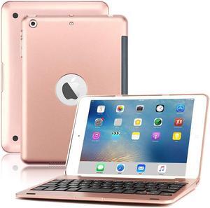 Wireless Keyboard for iPad Mini 1 2 3 Keyboard Case Folio Flip Smart Cover For iPad Mini 3 iPad Mini 2 iPad Mini 1 with Folding Stand Silent Typing Auto Sleep Wake Function