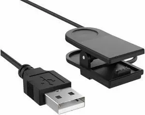 Garmin Forerunner 35 Charger Clip USB Data Sync Charge Cradle Dock Charger Clip Charging Cable for Garmin Forerunner 35 / 230 / 235XT / 630 / 735XT / Approach S20 Smart Watch Black
