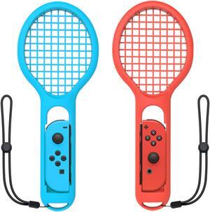 Tennis Racket for Nintendo Switch Joy-Con Controller,Accessories for Nintendo Switch Game Mario Tennis Aces Blue and Red - Only Use for Swing Mode on Nintendo Switch
