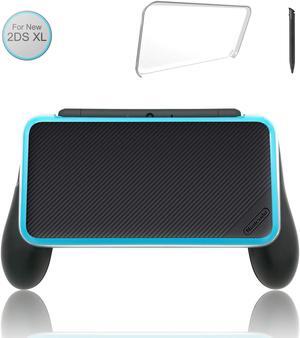 Updated Hand Grip for Nintendo 2DS XL with 1 Stylus and 1 Clear Case for Nintendo 2DS XL