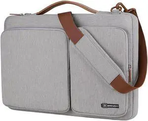 Werleo 13.3 Inch Multi-functional Suit Fabric Portable Laptop Sleeve Case Shoulder Messenger Bag Briefcase for 13-13.3 inch Laptop Tablet Macbook Notebook