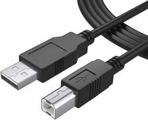 USB Printer Cable Werleo 6ft USB 2.0 Type A Male to B Male High Speed Connectors Printer Scanner Cord A Male to B Male for Brother HP Canon Lexmark Epson Dell Xerox Samsung etc