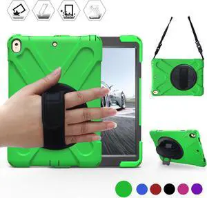 NEW iPad Pro 10.5 Case 360 Degree Rotating Kickstand Dropproof Shockproof Heavy Duty 3-Layer Cover Skin With Shoulder Belt Harness For New iPad Pro 10.5" inch 2017 Model A1701 A1709 Shell
