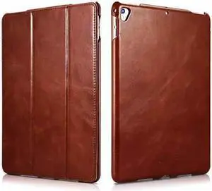 iPad Pro 12.9 Case Genuine Leather Case Folio Flip Smart Cover Auto Wake / Sleep Function [Magnetic Closure] Kickstand for Apple iPad Pro 12.9 2017 2015