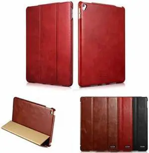 iPad Pro 12.9 Case Genuine Leather Case Folio Flip Smart Cover Auto Wake / Sleep Function [Magnetic Closure] Kickstand for Apple iPad Pro 12.9 2017 2015