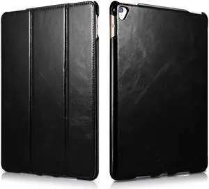 iPad Pro 9.7 Leather Case Vintage Genuine Leather Side Open Flip Folio Style Smart Cover in Ultra Slim Design with Stand & Auto Wake / Sleep Functions for Apple iPad Pro 9.7 Inch Cover