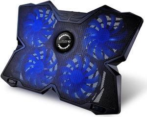 Wind Laptop Cooling Pad The Most Powerful Slim PC Fan Cooler for Computer Rapid Cooling Action 4 Fans Ventilated Support Light & Quiet USB Laptops Portable Gaming Stand