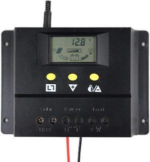 Werleo Solar Charge Controller 80A PWM 12V / 24V 960W / 2360W Solar Panel Charging Regulator with Digital LCD Display Overload Protection Temperature Compensation