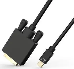 Mini DisplayPort to DVI Cable 6 Feet 1080P Full HD Mini DP to DVI Cable Adapter Male to Male Gold-plated Cord for MacBook iMac Surface Pro Dock Computer Monitor