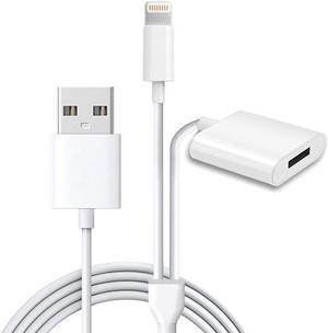 Pencil Charging Cable Replacement for Apple, 6 inch Long 2-in-1 USB Pen Charging Cable, Multi Function Charger/Data Cable Adapter with Connectors to iPhone and iPad Pro Accessories
