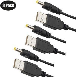 Werleo 3-Pack 3ft USB 2.0 A Type Male to DC 4.0x1.7mm DC 5V Power Plug Connector Cable usb to 5v power cable usb to dc power cable