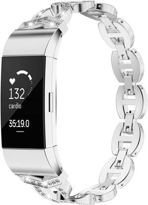 Werleo Stainless Steel Bands Compatilbe Fitbit Charge 2 Premium Stainless Steel Metal Replacement Watch Band Strap for Fitbit Charge 2 Smart Fitness Watch
