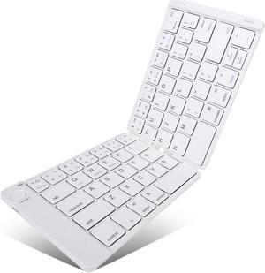 Folding Bluetooth Keyboard Foldable Wireless Bluetooth Keyboard Rechargable Ultra Slim Full Size Folable Keyboard for iPhone Samsung IOS Android Smartphone Tablet Windows Laptop