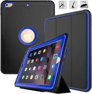 Werleo New iPad 9.7 inch 5th 6th Generation Case Smart Magnetic Auto Sleep Wake Cover Hybrid Leather Drop Protection with Stand Feature Protective Case Cover for Apple New iPad 2017 2018 Release