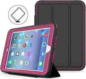 Werleo iPad Mini 1 2 3 Case Three Layer Shock Proof Protective Case for Kids Adults Smart Cover Auto Sleep Wake & PU Leather Folio Stand Function iPad Mini 1st 2nd 3rd Generation