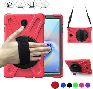 Samsung Galaxy Tab A 10.5 2018 Case WERLEO Heavy Duty Full-Body Rugged Protective Case Cover with 360 Degree Stand Hand Strap and Removable Shoulder Strap for Samsung Galaxy Tab A 10.5 2018 Model SM