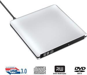 Werleo External DVD Drive USB 3.0 Ultra Slim Aluminum Portable CD DVD-RW Optical Drive Burner Writer Player Compatible for Windows 10 8 7 Laptop Computer PC of HP Dell LG Asus Acer LG Lenovo