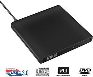 Werleo External DVD Drive USB 3.0 Ultra Slim Aluminum Portable CD DVD-RW Optical Drive Burner Writer Player Compatible for Windows 10 8 7 Laptop Computer PC of HP Dell LG Asus Acer LG Lenovo