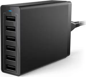 Werleo 50W 6-Port USB Wall Charger 6 for iPhone XS XS Max XR iPhone X 8 7 6 Plus iPad Pro Air 2 mini iPod Samsung Galaxy S7 S6 Edge Plus Note 5 4 LG Nexus HTC and More