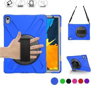 iPad Pro 11 inch 2018 Case  Werleo  Hybrid Three Layer Heavy Duty Protective Case with Hand Belt Shoulder Belt & 360 Rotating Kickstand for Apple iPad Pro 11 Inch 2018 Release