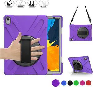 iPad Pro 11 inch 2018 Case  Werleo  Hybrid Three Layer Heavy Duty Protective Case with Hand Belt Shoulder Belt & 360 Rotating Kickstand for Apple iPad Pro 11 Inch 2018 Release