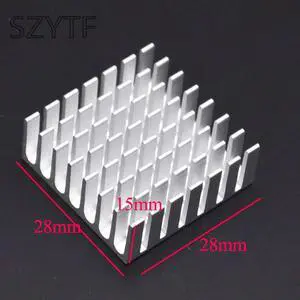Heat sink 28*28*15MM (silver slot) high-quality heat sink thick substrate