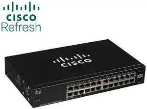 Cisco Refresh SG112-24 24-port Gigabit Switch 24 x 10/100/1000 + 2 x combo Gigabit SFP, create a reliable, high-speed network to connect your business office