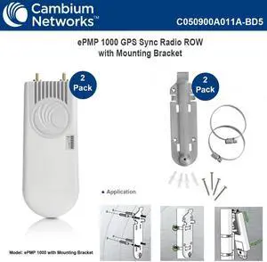 Cambium ePMP 1000 GPS Sync Radio 5GHz Point to multipoint ROW 2PACK with Mounting Bracket 2PACK