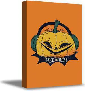 Awkward Styles Halloween Canvas Wall Art Pumpkin Music Home Decor Prints