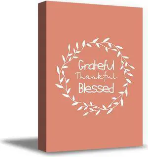 Awkward Styles Thanksgiving Canvas Wall Art Grateful Thankful Blessed Home Decor Prints
