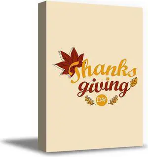 Awkward Styles Thanksgiving Canvas Wall Art Maple Leaf Home Decor Prints
