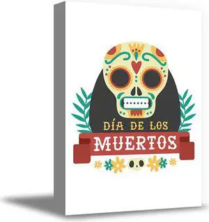 Awkward Styles Skull Canvas Wall Art Día de Los Muertos Home Decor Prints