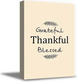 Awkward Styles Thanksgiving Canvas Wall Art Grateful Thankful Blessed Quote Home Decor Prints