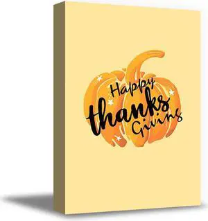 Awkward Styles Thanksgiving Canvas Wall Art Pumpkin Home Decor Prints