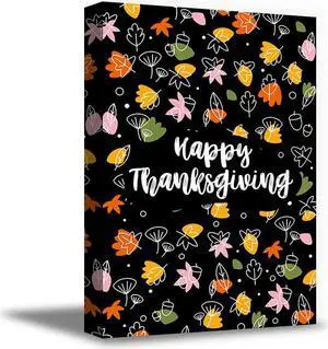 Awkward Styles Thanksgiving Canvas Wall Art Colorful Foliage Home Decor Prints