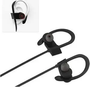 UNIVERSAL HD WIRELESS SPORT HEADPHONE WITH IN-EAR EARBUDS AND SWEATPROOF BLACK