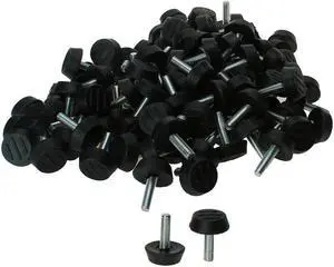 M6 x 20 x 25mm Furniture Glide Leveling Feet Floor Protector for Desk Leg 120pcs
