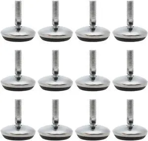 M6 x 18 x 30mm Leveling Feet Adjustable Leveler Support for Table Sofa Leg 12pcs