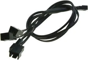 12V 3 Pin Fan PWM 1 to 4 way Power supply Extension Cable Y Splitter Port Multiplier Computer Motherboard Cooling  22AWG wire
