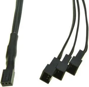 12V 3Pin Fan PWM 1 to 3 way Power supply Extension Cable Y Splitter Port Multiplier Computer PC Cooling  22AWG wire