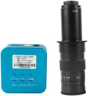 20MP 1080P 60FPS HDMI USB TF Card Output Industrial Digital Microscope Video Camera & 180X C-Mount Lens