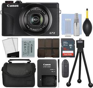 Canon PowerShot G7X Mark III 20.2MP 4K Digital Camera 4.2x Zoom Black + 16GB Kit