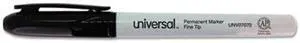 Universal 07070 Pen-Style Permanent Marker, Bullet/Fine Point, Black, 36/Pack