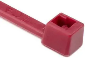 HellermannTyton 116-01812 Standard Cable Tie  4" Long  UL Rated  18lb Tensile Strength  PA66  Red  100/pkg