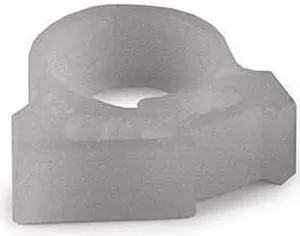 HellermannTyton SNP1.2510C2 Snapper Hose Clamp, .28"–.30" Bundle Diameter, POM, White, 100/pkg
