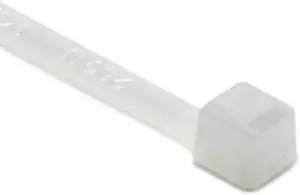 HellermannTyton T18R9VOC2 Flame-Retardant Cable Tie, 4" Long, UL Rated, 18lb Tensile Strength, PA66V0, Natural, 100/pkg