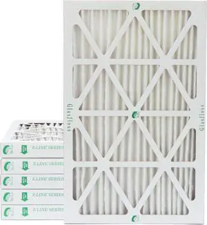 Glasfloss ZL 12x24x2 MERV 10 Pleated 2 Inch Air Filters. Box of 6. Actual Size: 11-3/8 x 23-3/8 x 1-3/4