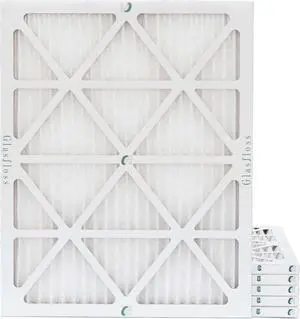 Glasfloss ZL 16-3/8 x 21-1/2 x 1 MERV 10 Pleated Air Filters. Box of 6. Replacement filters for Carrier, Payne, & Bryant.