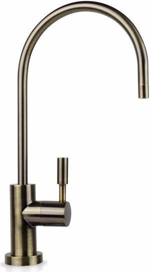 Hydronix LF-EC25-AB Modern Ceramic RO Reverse Osmosis or Filtered Water Faucet,  Antique Brass